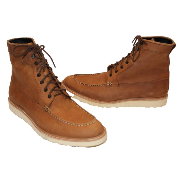 NISOLO MEN\'S ALL WEATHER‎ MATEO LEATHER BOOTS TOBACCO BROWN $260 NIB